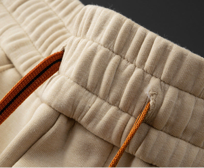 Men's Cotton Silk Loungewear Set - Premium Sweatshirt & Pants in White