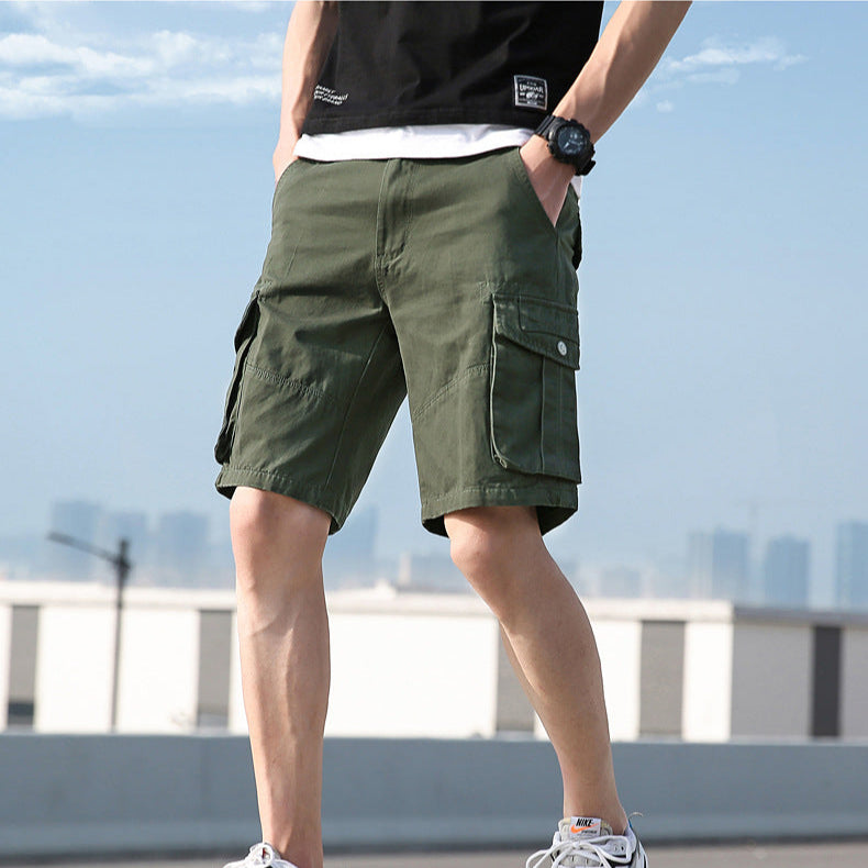 Men’s Cotton Cargo Shorts – Loose Fit Multi-Pocket Summer Shorts - Classic Black 2XL - 40 product image