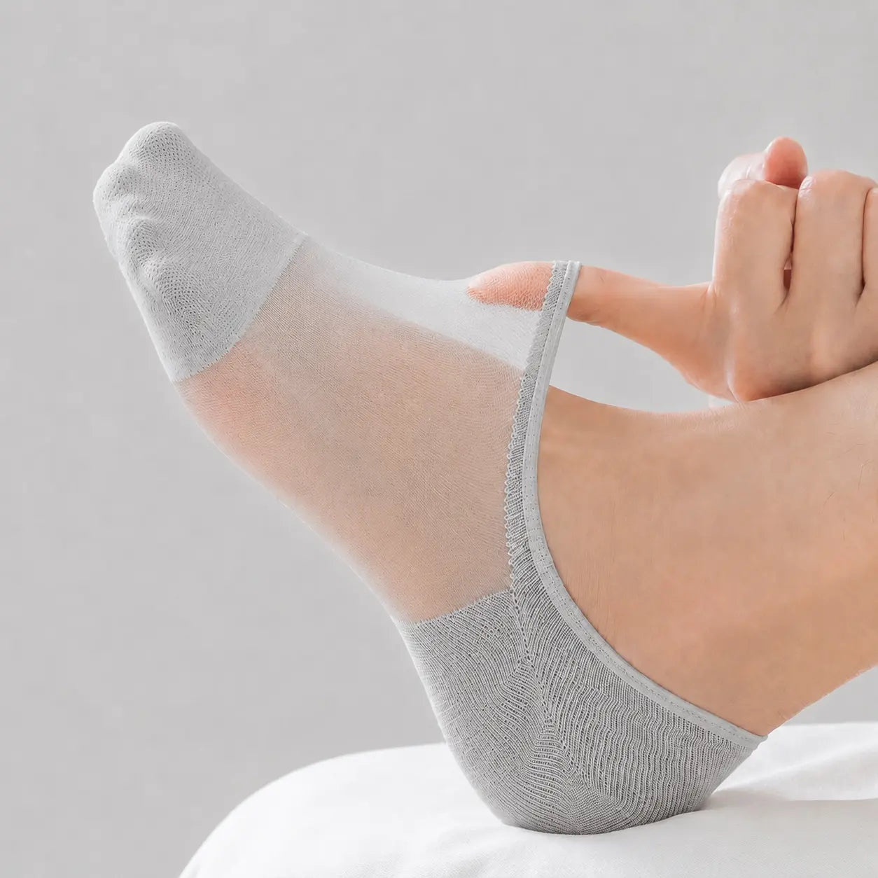 Women’s No-Show Non-Slip Mesh Socks – Breathable Cotton Sole product image