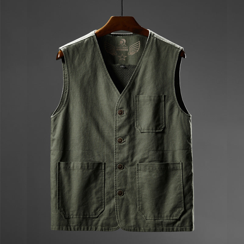 Ridley Multi-Pocket Cotton Vest