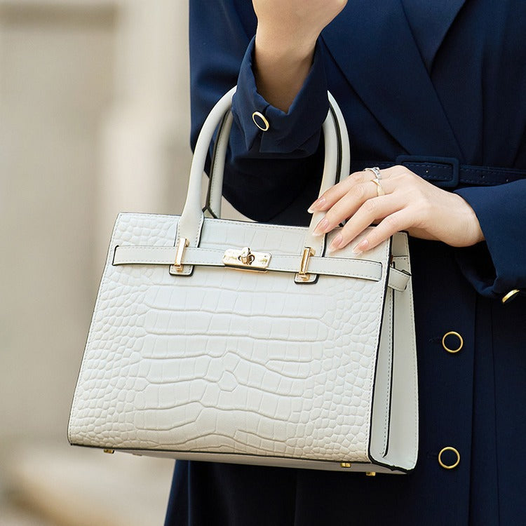 Siena Genuine Leather Buckle Satchel Bag