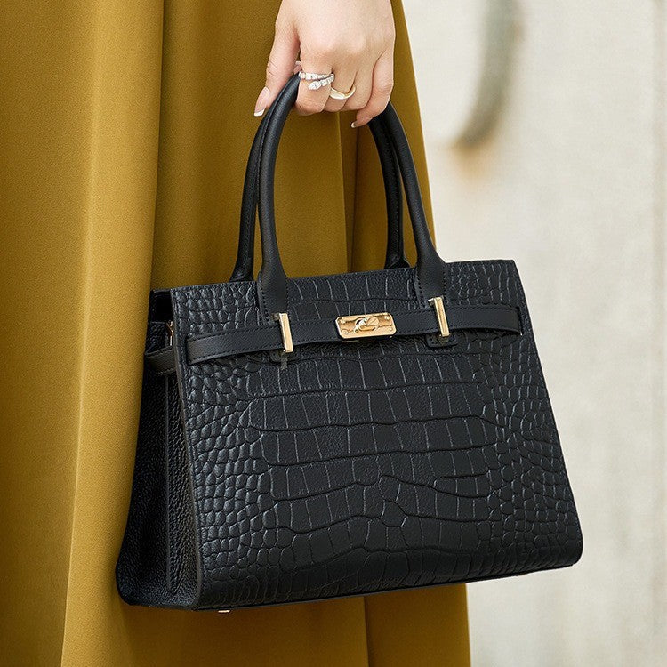Siena Genuine Leather Buckle Satchel Bag