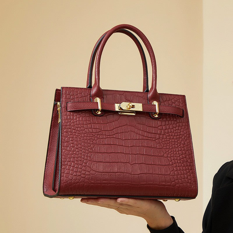 Siena Genuine Leather Buckle Satchel Bag