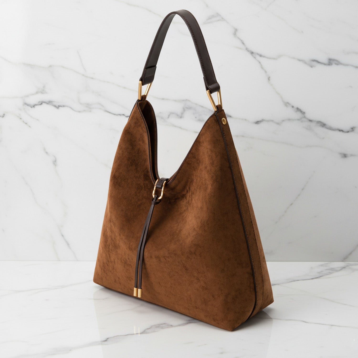 Women's Slouchy Suede Hobo Bag - Spacious Shoulder Purse in Emerald Green