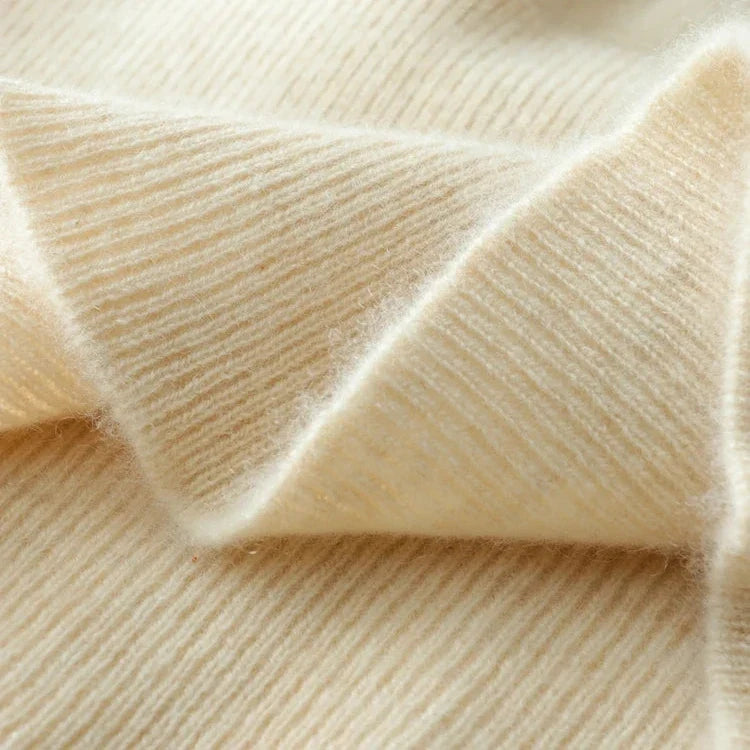 Women's 100 percent cashmere crossover collar wrap sweater