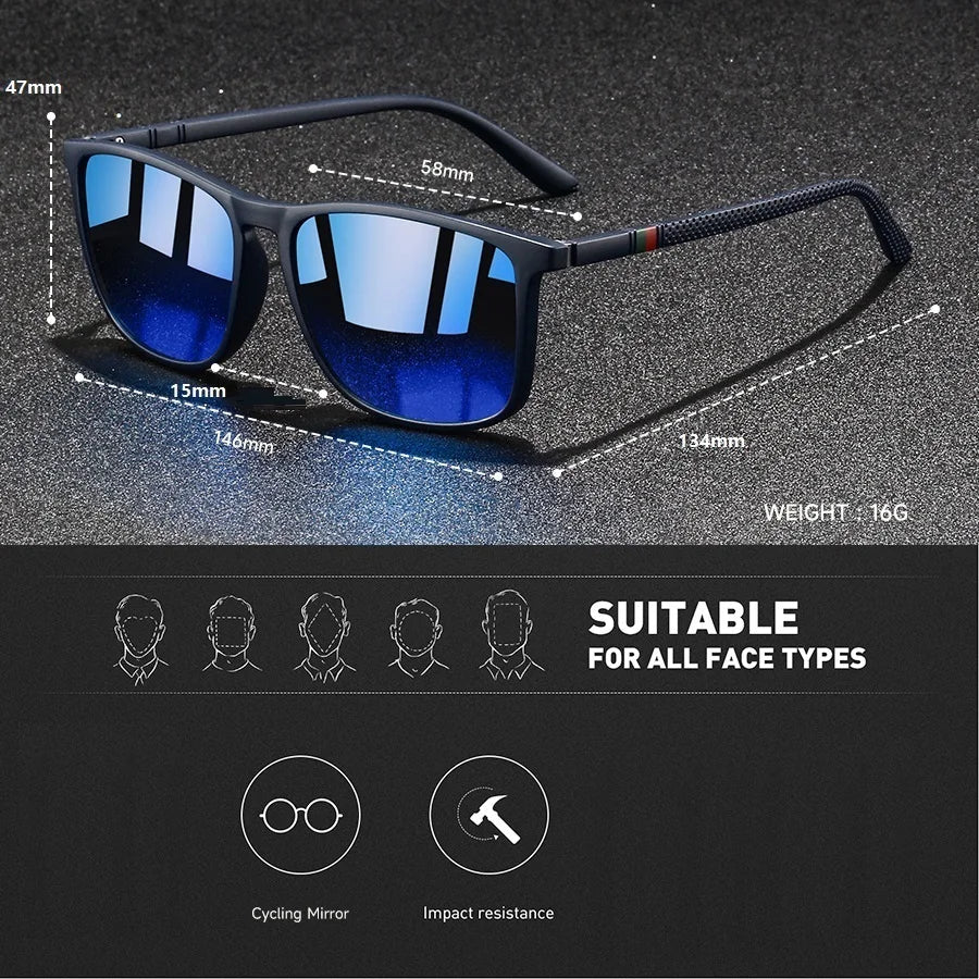 Grant Polarized Square Sunglasses