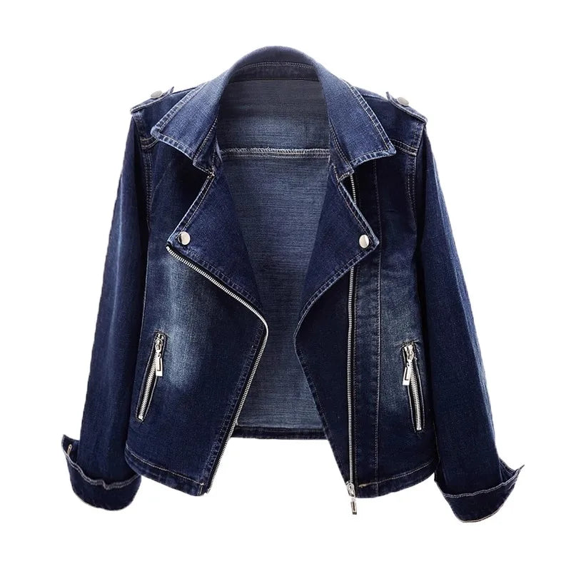 Aria Organic Cotton Moto Denim Jacket