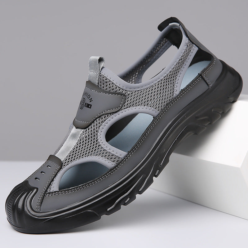 Men's Breathable Mesh Sandals - Orthopedic Cushioned Walking Shoes in Brown