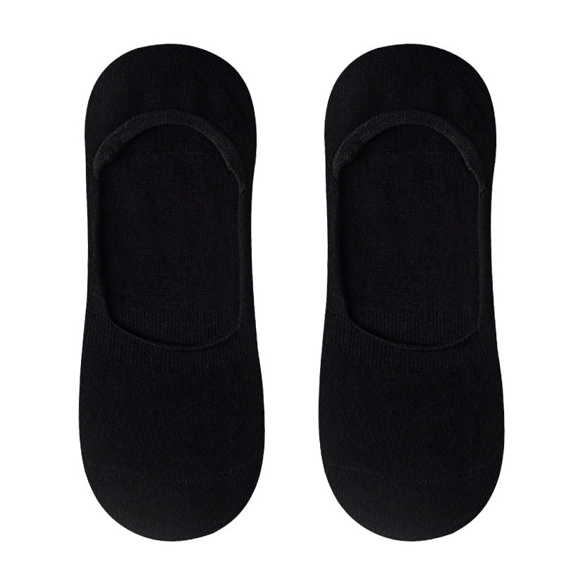 Men's organic cotton no-show socks with anti-slip heel grip