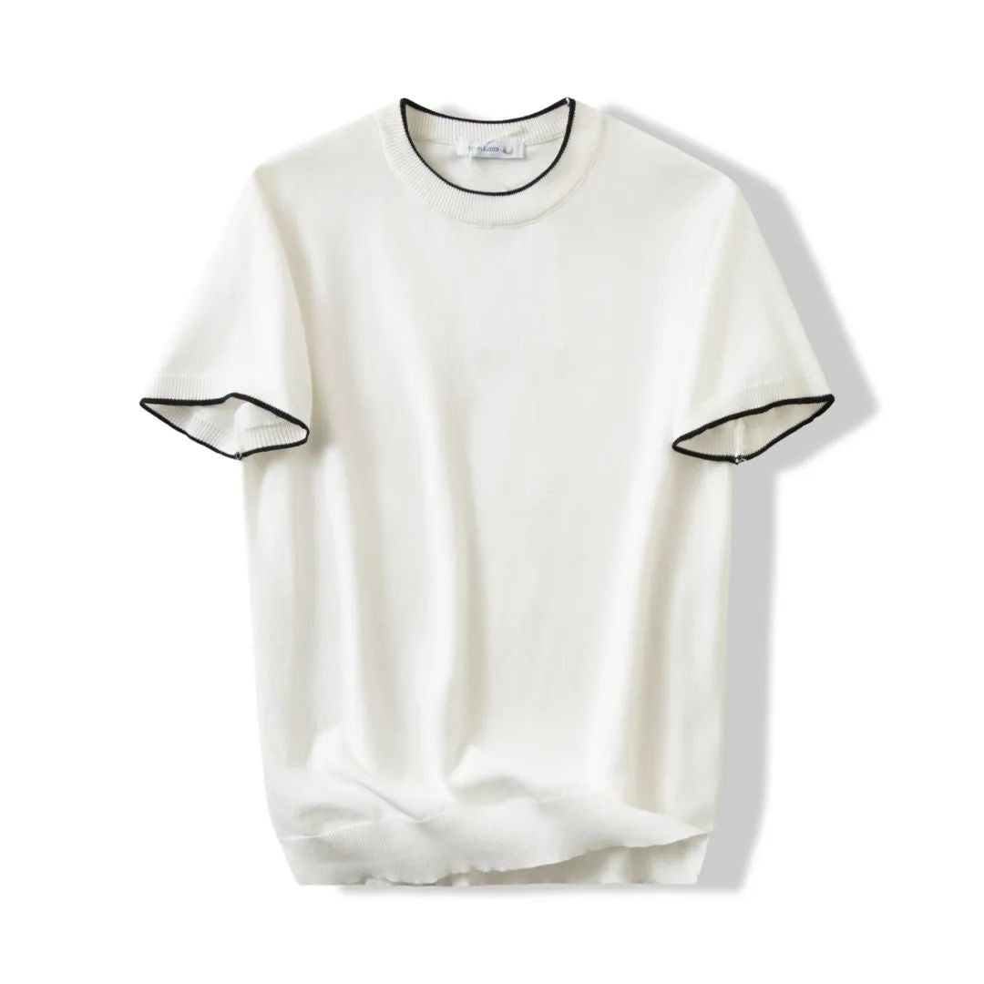Theo Organic Cotton Knit Short Sleeve Shirt