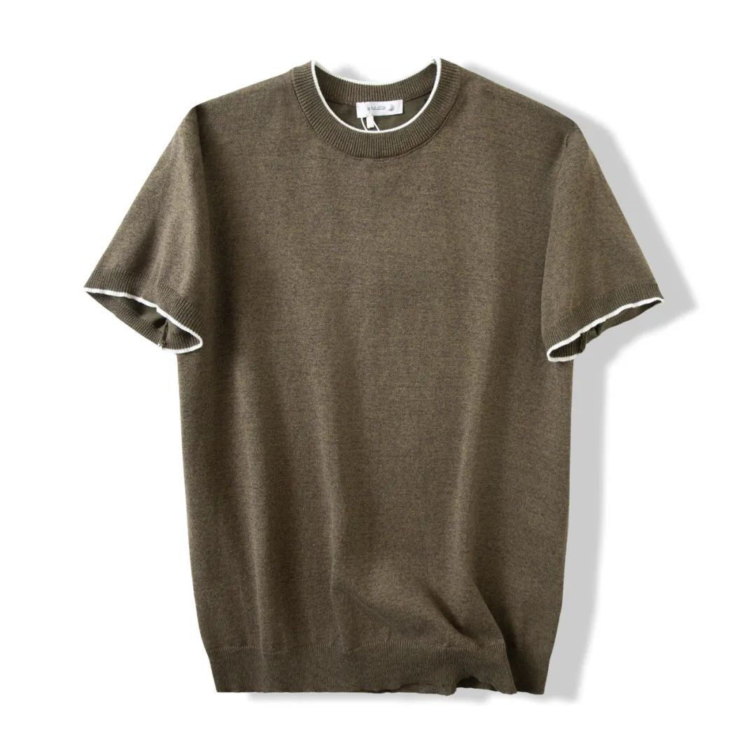 Theo Organic Cotton Knit Short Sleeve Shirt