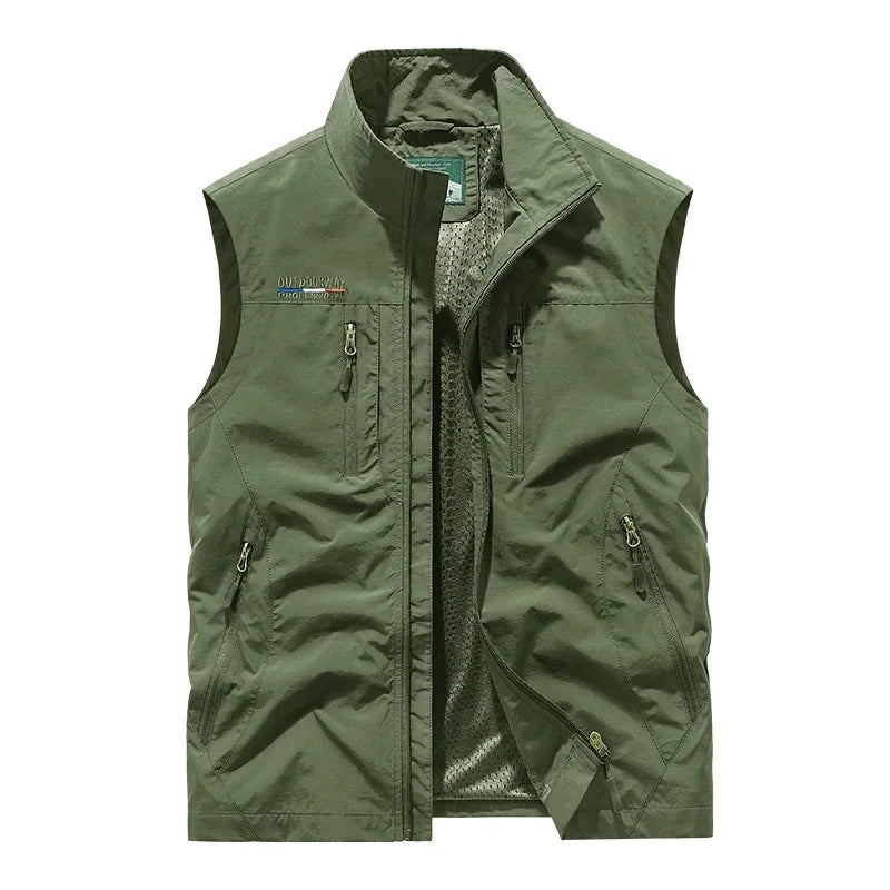 Men's Utility Travel Vest - Lightweight Quick-Dry Multi-Pocket Fit
