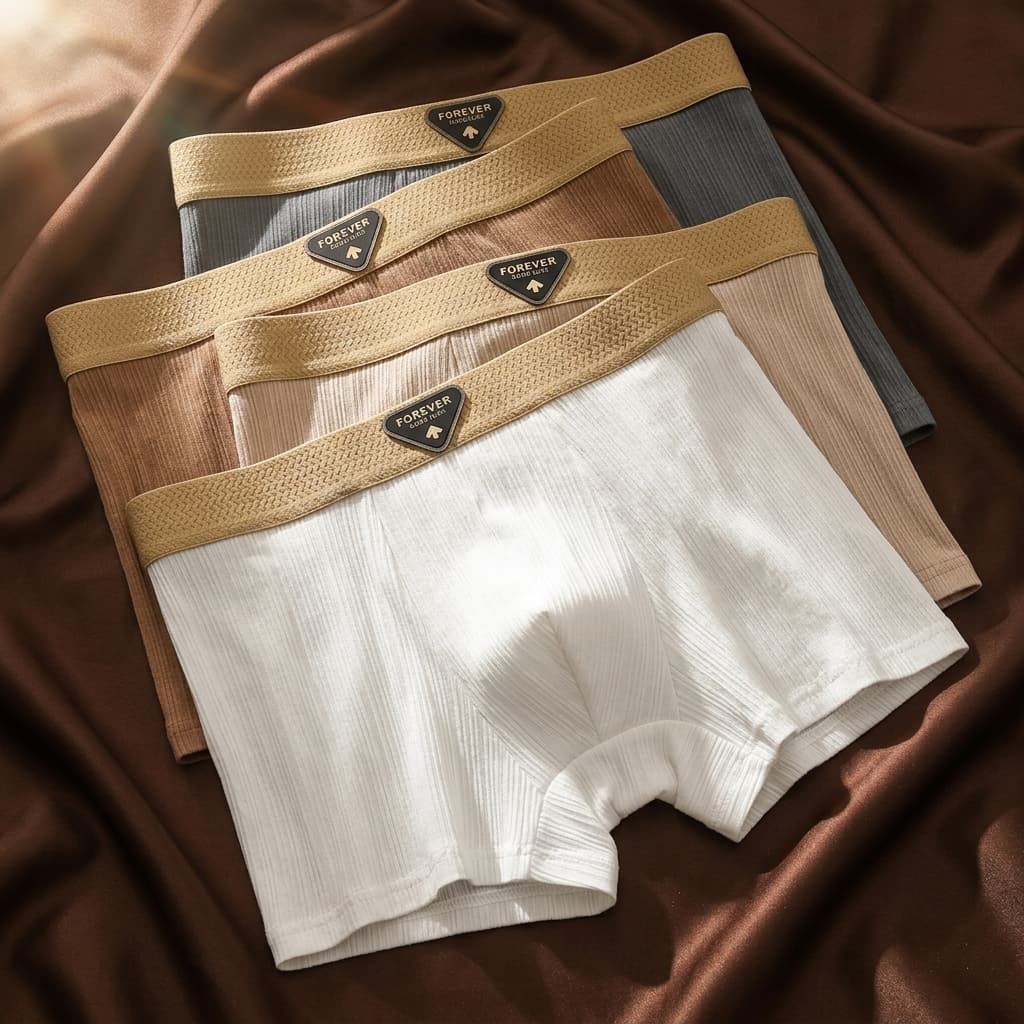 Nuvelio Kairo ribbed organic cotton boxer briefs antibacterial underwear - Colorful S 8pc Set (Get 2 Free)
