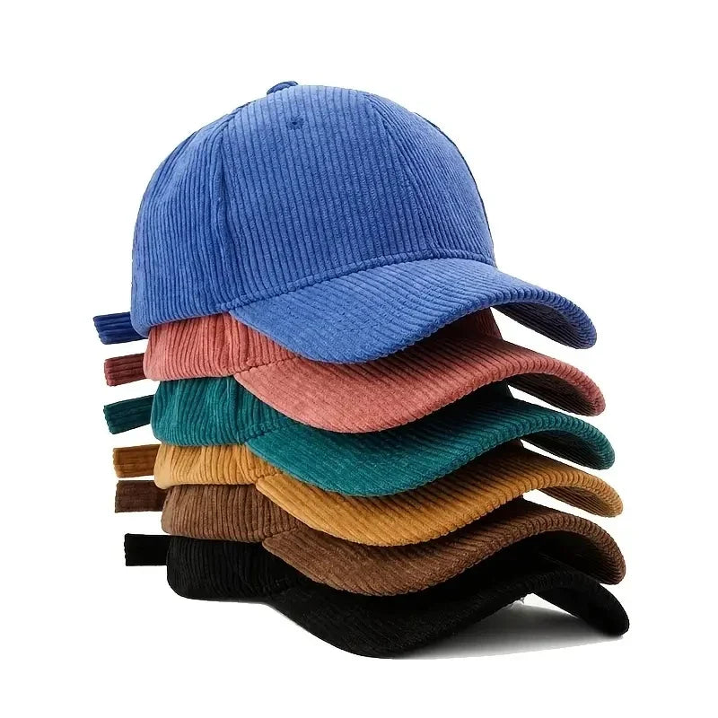 Unisex Cotton Corduroy Baseball Cap – Adjustable Vintage Hat product image