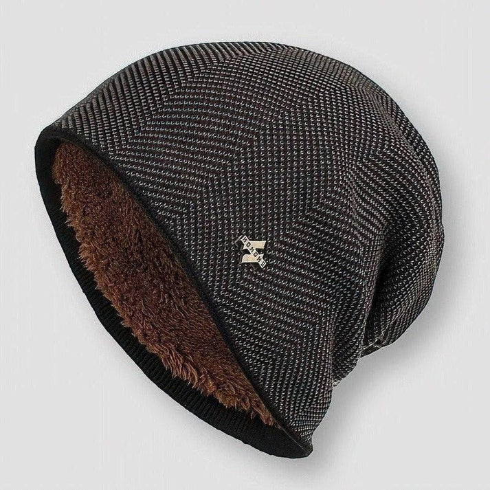 Ribbed Wool Beanie Hat – Warm Stretch Knit Winter Cap - Navy Blue product image