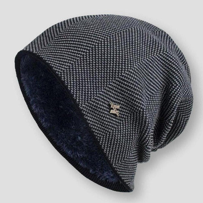 Ribbed Wool Beanie Hat – Warm Stretch Knit Winter Cap - Bordeaux product image