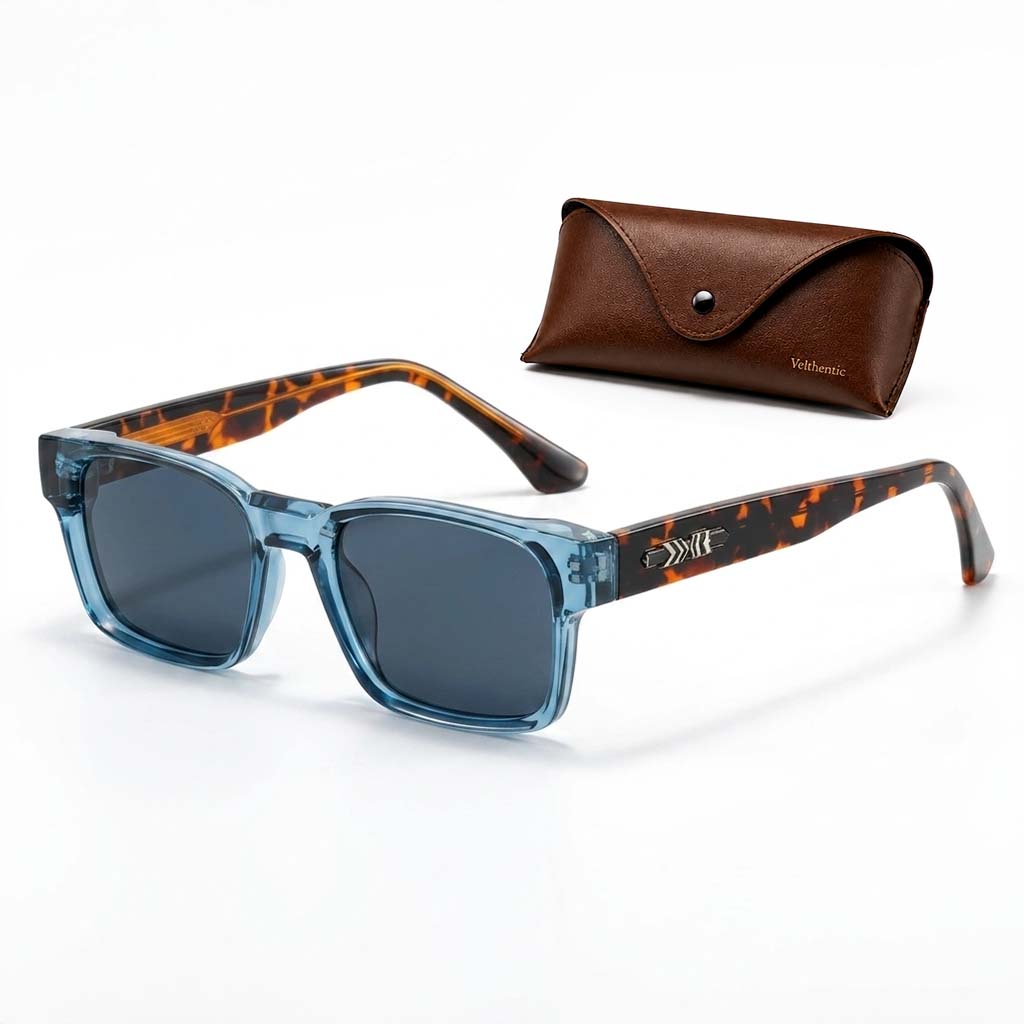 Polarized Sport Sunglasses - HD UV400 Lightweight Shades in Silver Leopard