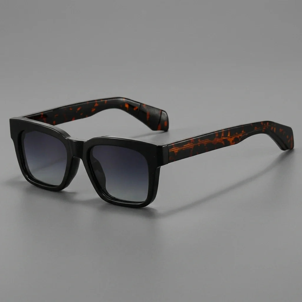 Nuvelio Capri crystal square polarized UV400 sunglasses - Brown
