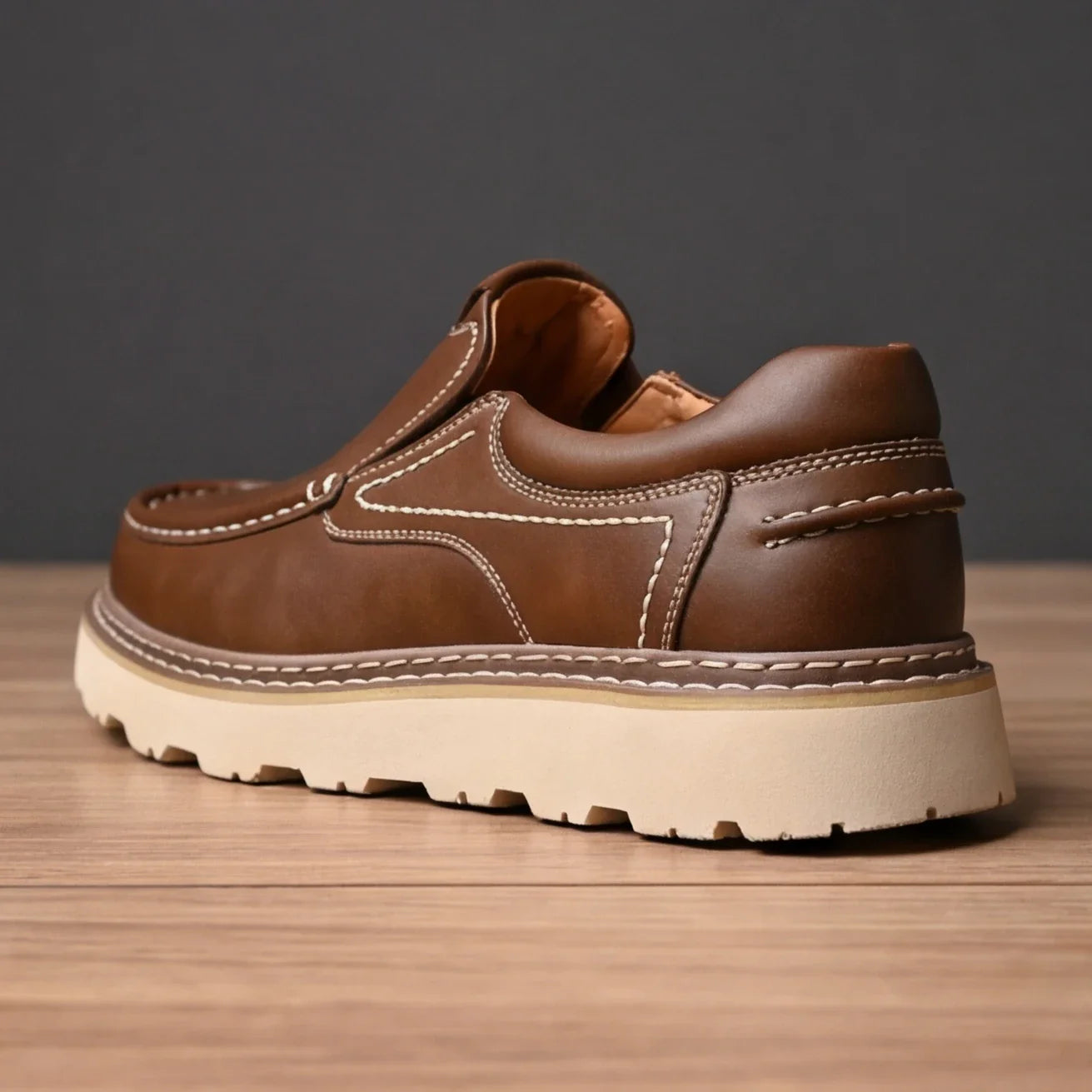 Torino Leather Loafers Genuine Cow Leather Orthopedic Slip Resistant Shoes