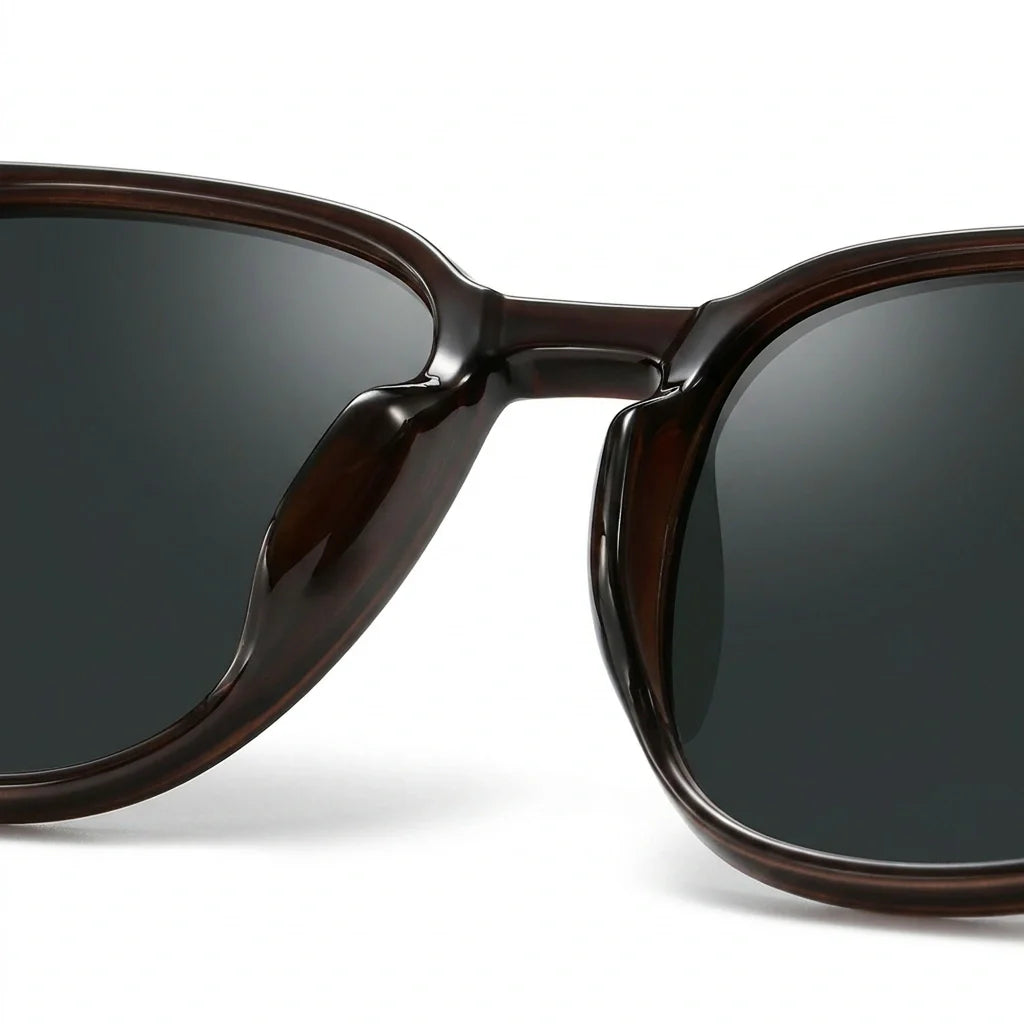 Mirrored UV Protection Sunglasses - Tortoise Temple Shades in Crystal Smoke