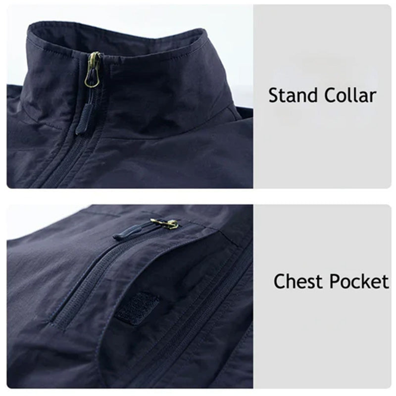Men's Utility Travel Vest - Lightweight Quick-Dry Multi-Pocket Fit