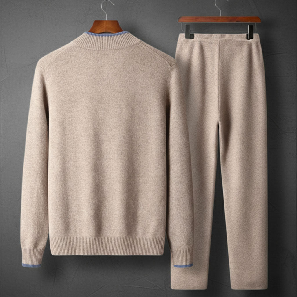 Riku Cashmere Zip Tracksuit 100% Cashmere Matching Set Loungewear