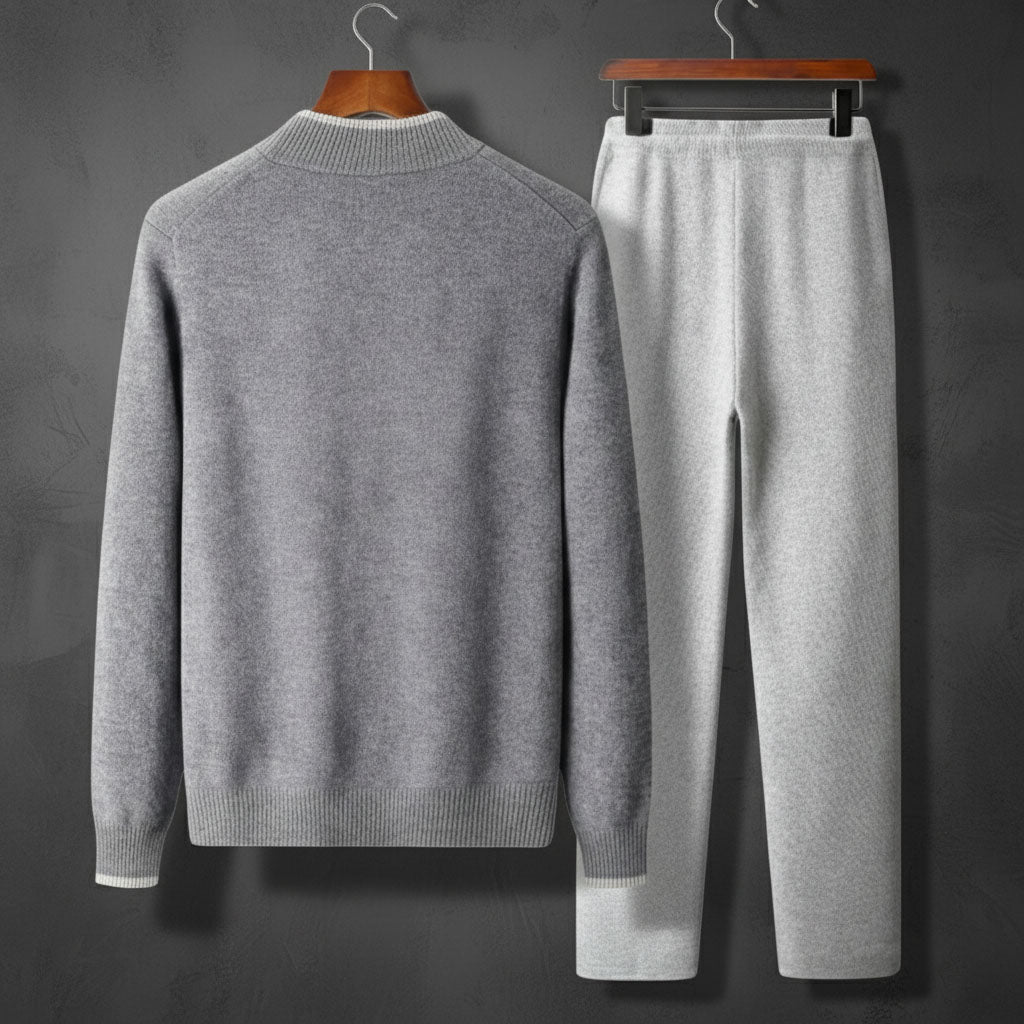 Riku Cashmere Zip Tracksuit 100% Cashmere Matching Set Loungewear