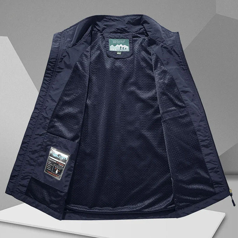Men's Utility Travel Vest - Lightweight Quick-Dry Multi-Pocket Fit