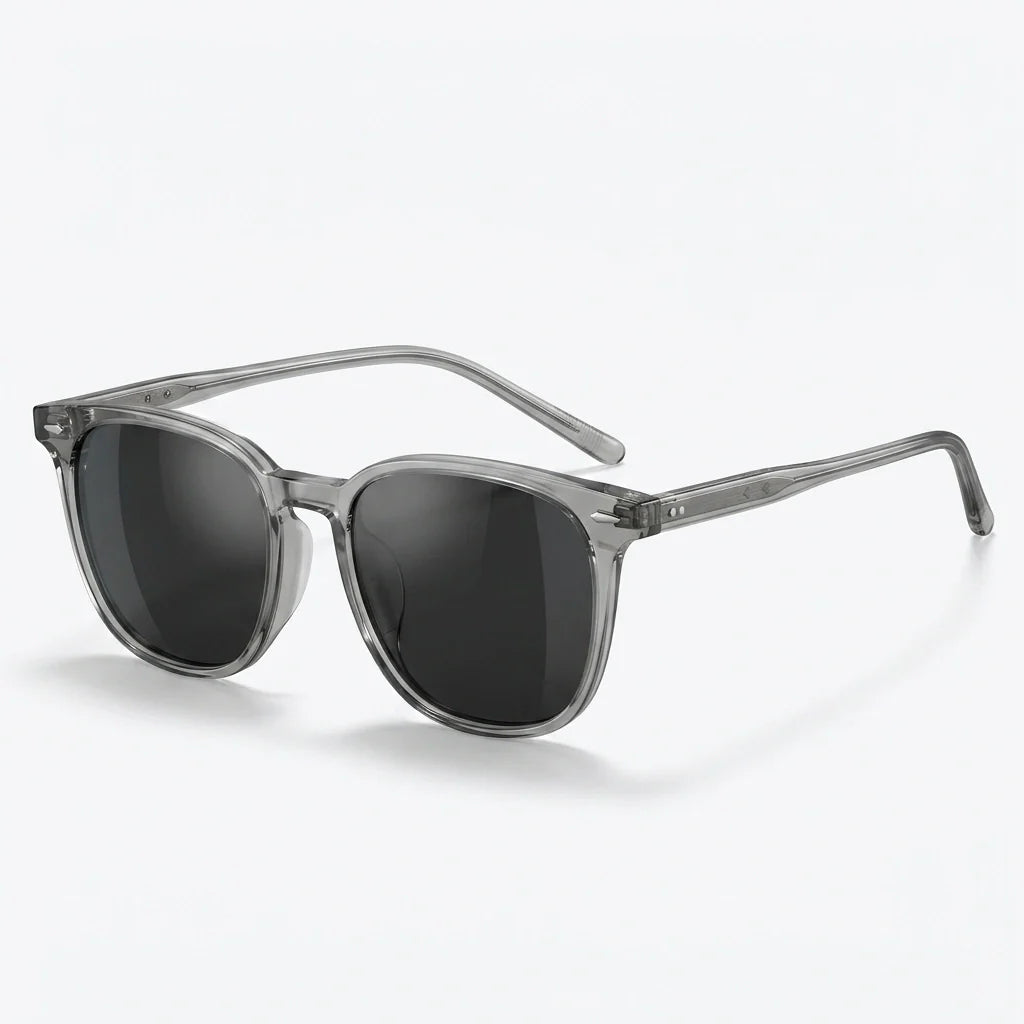 Mirrored UV Protection Sunglasses - Tortoise Temple Shades in Midnight Black