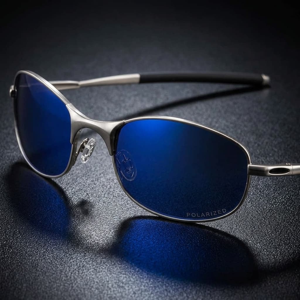 Nuvelio Strada metal polarized UV400 mirrored sunglasses - Dark Gray