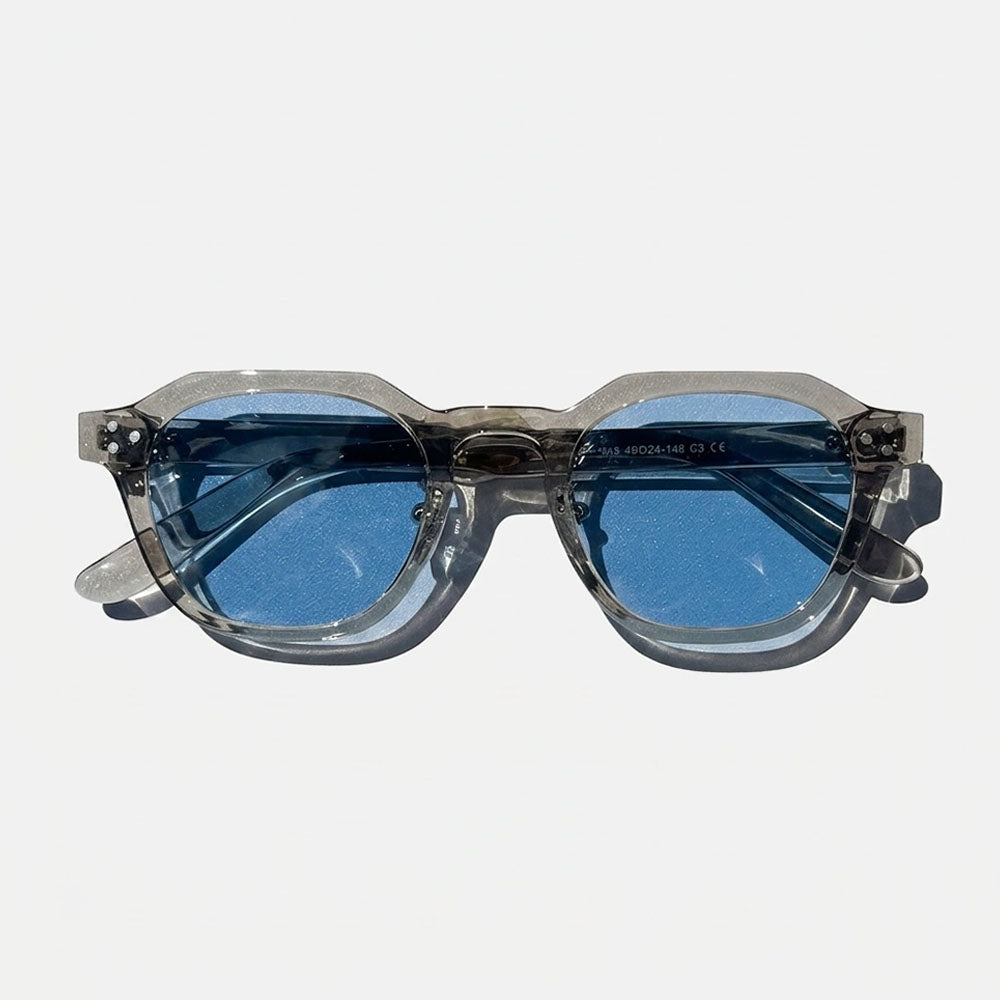 Lightweight geometric TR90 sunglasses with UV400 lenses