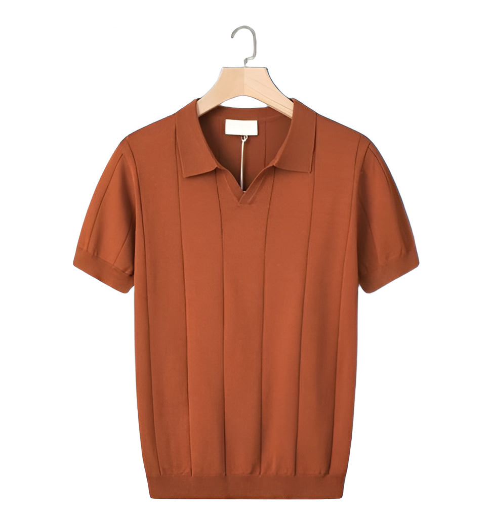 Men’s 100% Cotton Polo Shirt – Breathable Classic Fit - Orange Red XS product image