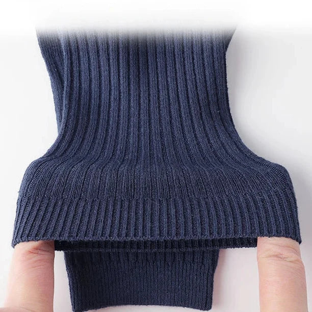 Breathable ribbed organic cotton crew socks with stay-put stretch