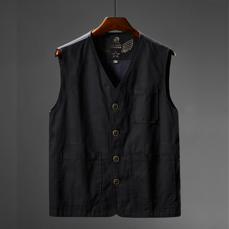 Ridley Multi-Pocket Cotton Vest