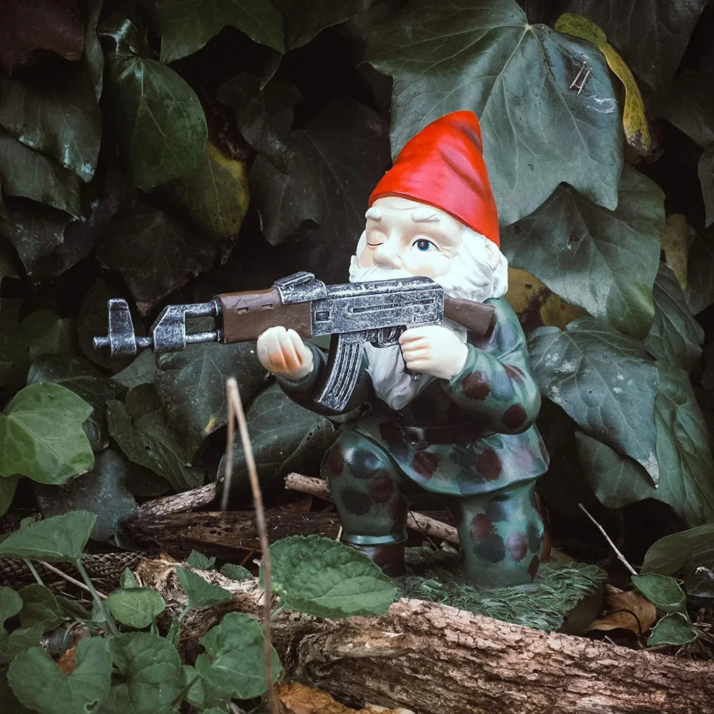 Funny Military Garden Gnome Statues - Weatherproof Yard Decor