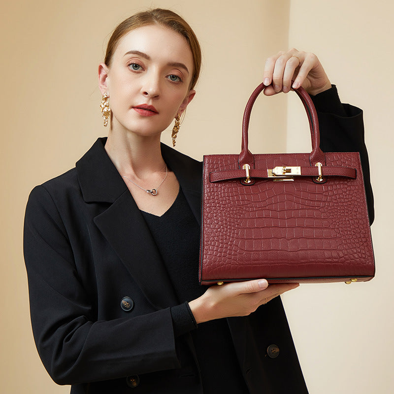 Siena Genuine Leather Buckle Satchel Bag