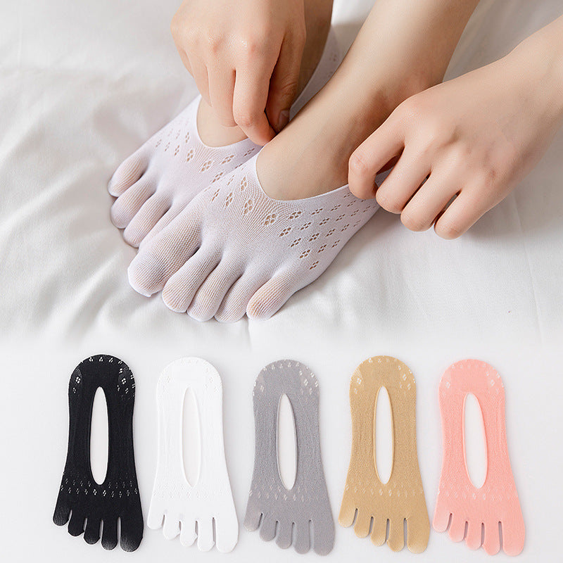 Invisible Breathable No-Slip Toe Socks