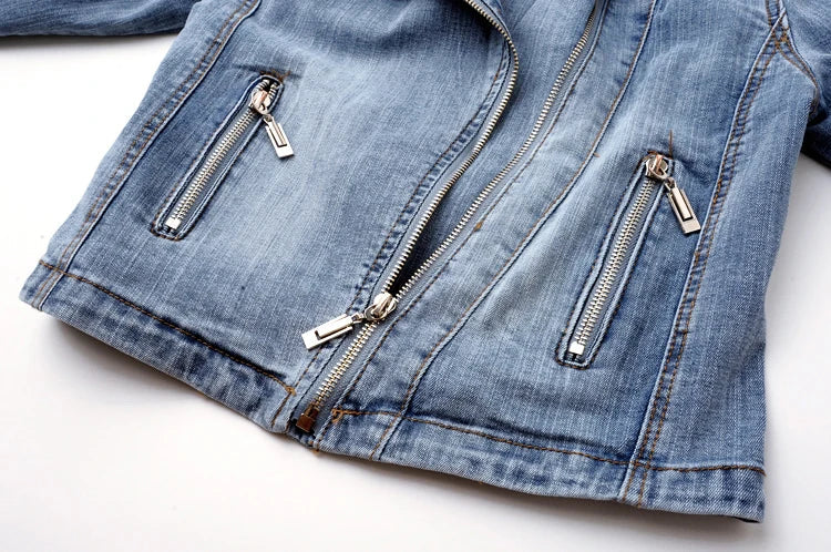 Aria Organic Cotton Moto Denim Jacket