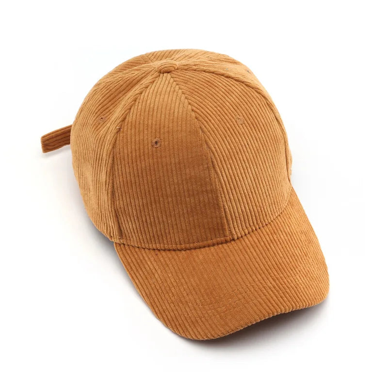 Unisex Cotton Corduroy Baseball Cap – Adjustable Vintage Hat - Army Green product image