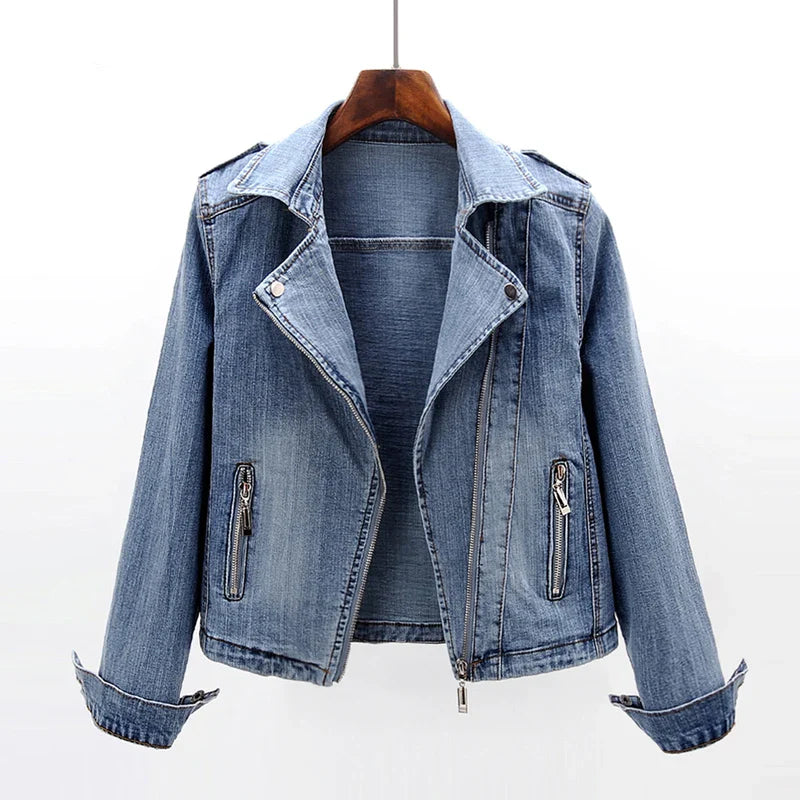 Aria Organic Cotton Moto Denim Jacket