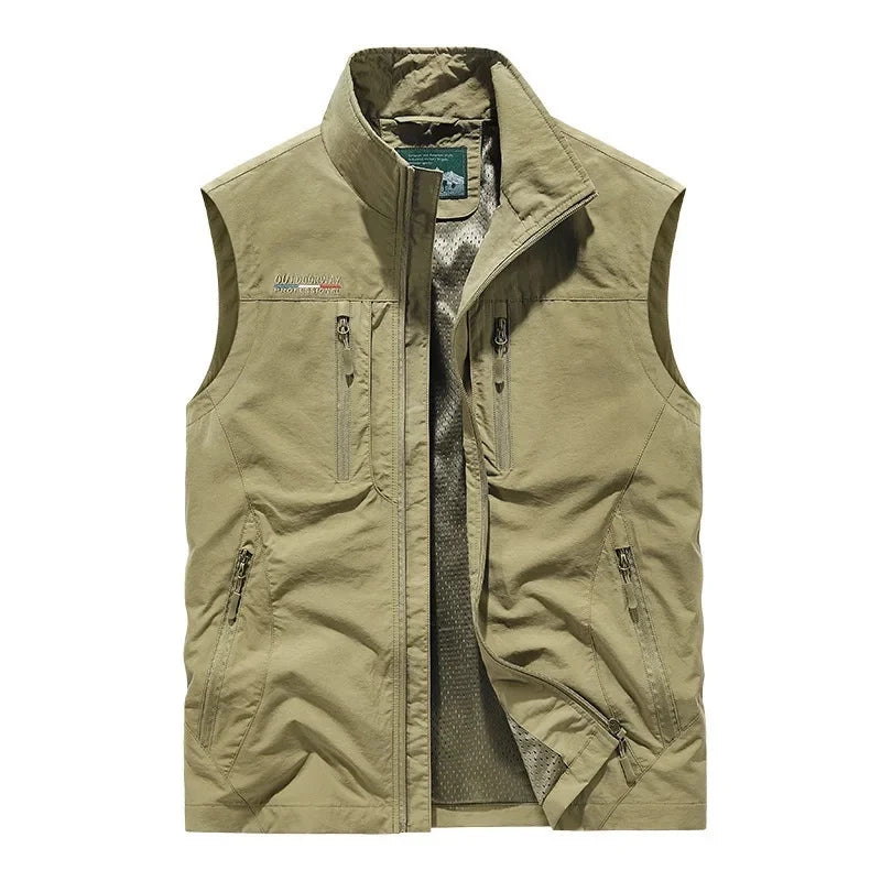 Men's Utility Travel Vest - Lightweight Quick-Dry Multi-Pocket Fit