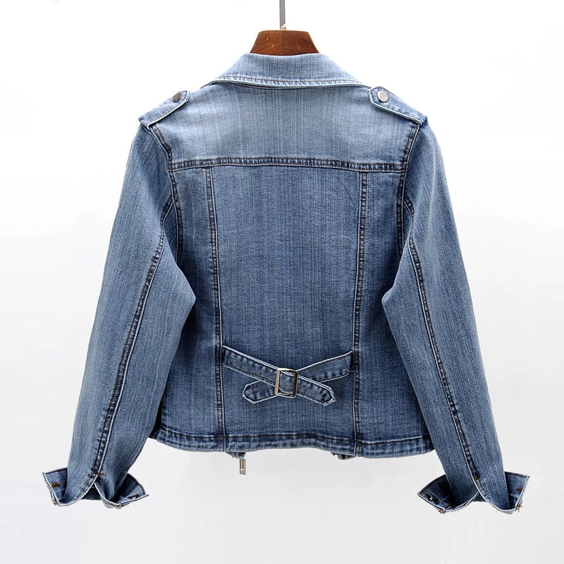 Aria Organic Cotton Moto Denim Jacket