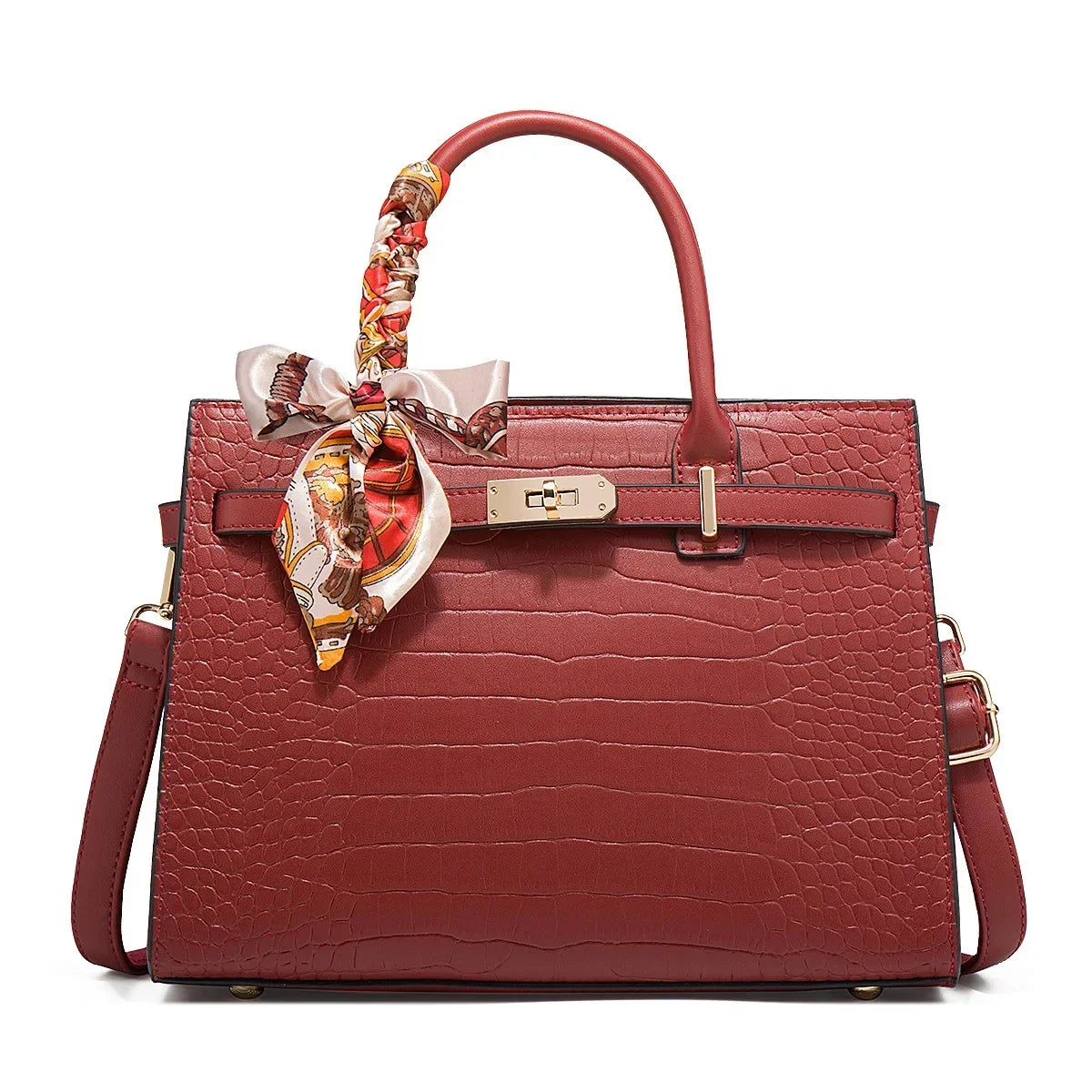 Siena Genuine Leather Buckle Satchel Bag