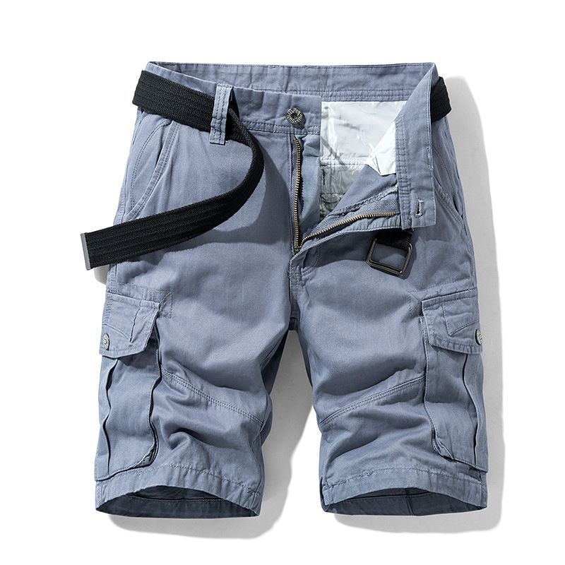 Men’s Cotton Cargo Shorts – Loose Fit Multi-Pocket Summer Shorts - Classic Black S - 32 product image