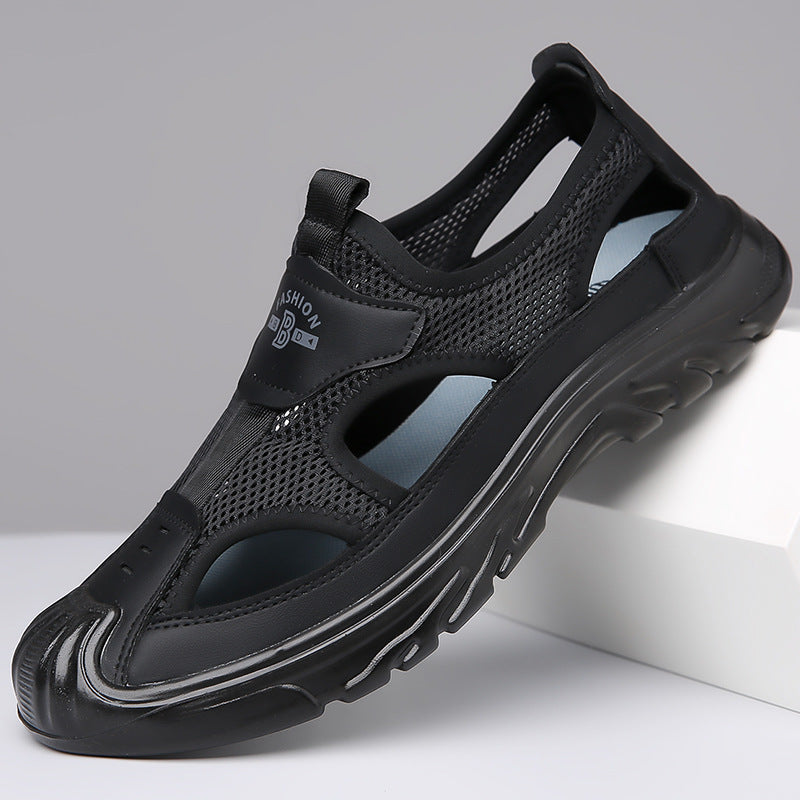 Men's Breathable Mesh Sandals - Orthopedic Cushioned Walking Shoes in Brown