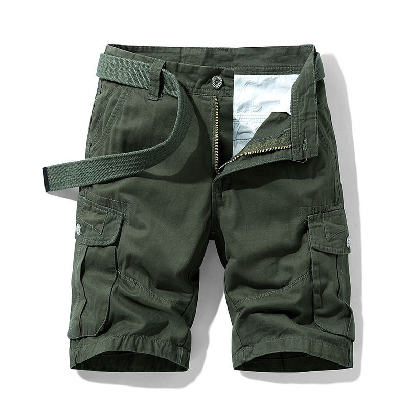 Men’s Cotton Cargo Shorts – Loose Fit Multi-Pocket Summer Shorts - Classic Black S - 31 product image