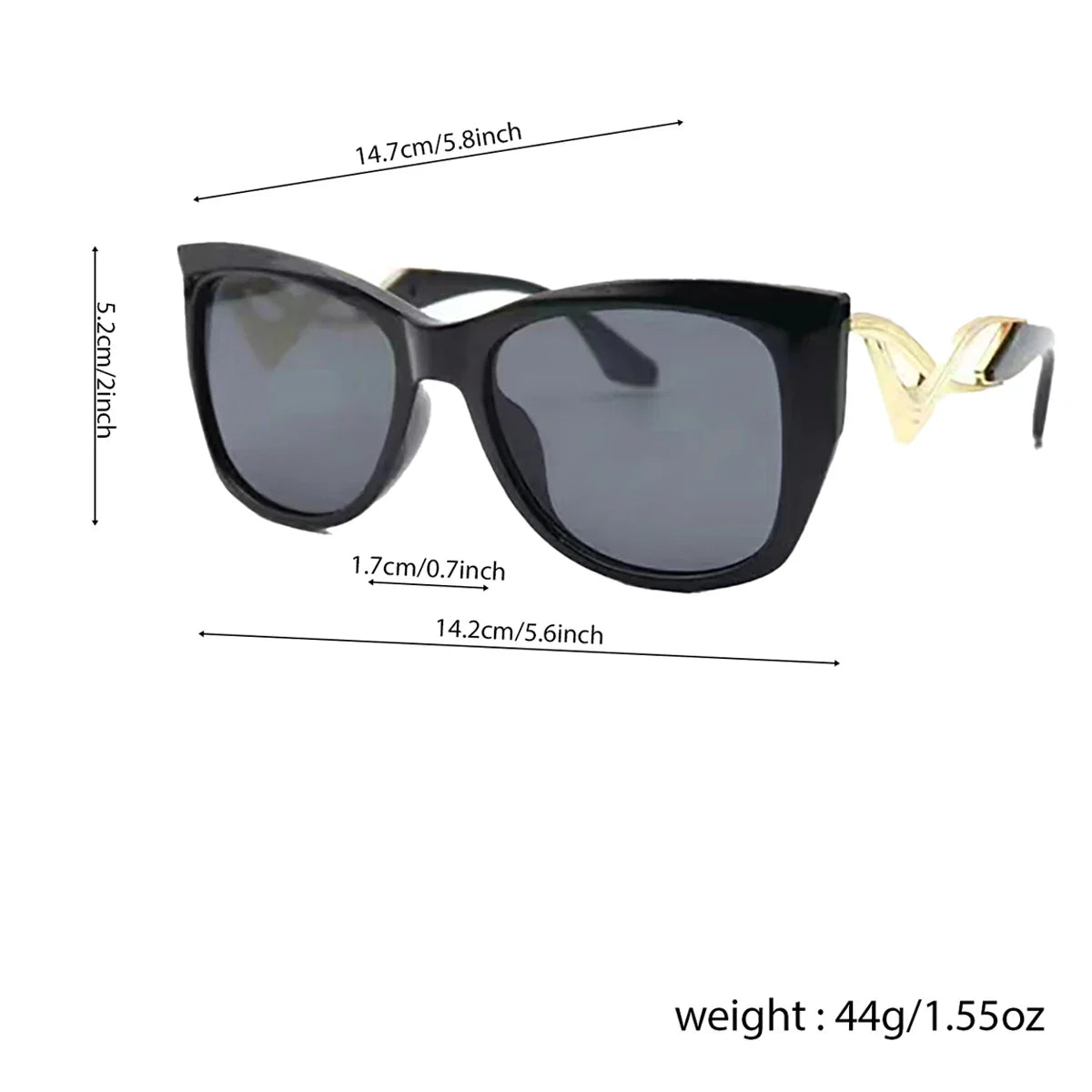 Oversized Cat Eye Sunglasses - Gradient UV400 Statement Shades in Green Fade