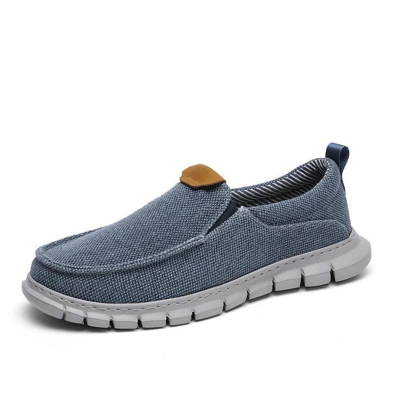 Men’s Lightweight Canvas Slip-On Sneakers – Casual Walking Shoes - Khaki 9.5 (EU 44) product image