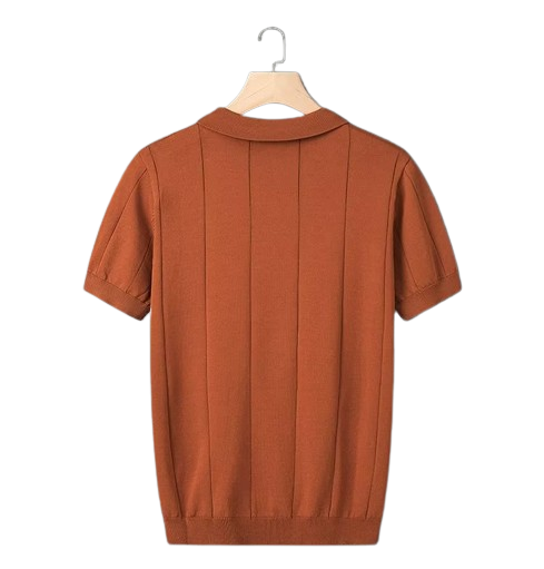 Men’s 100% Cotton Polo Shirt – Breathable Classic Fit - Orange Red S product image
