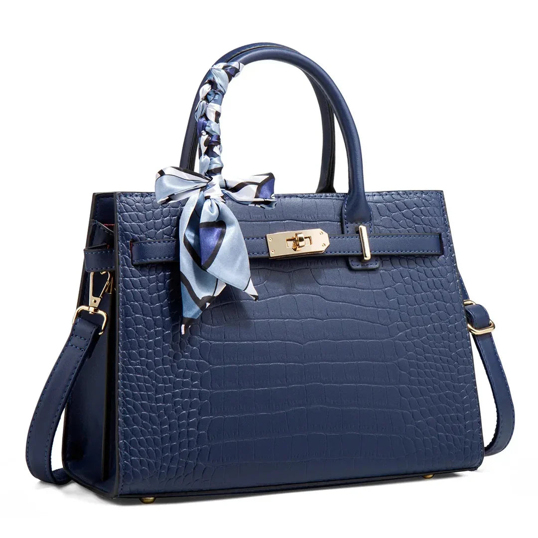 Siena Genuine Leather Buckle Satchel Bag